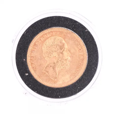 Mynt 20 kronor Oscar II 1887,21.6k Vikt: 9 g
