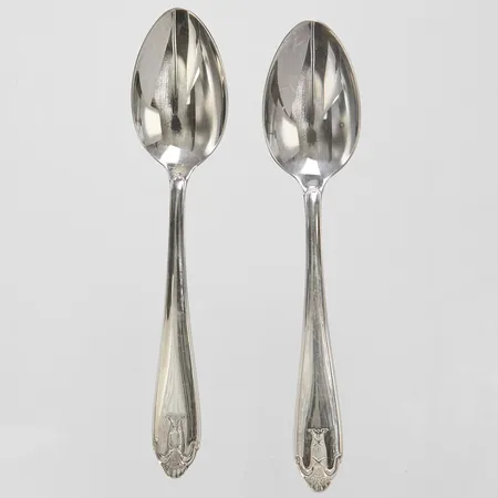 2 Kaffeskedar modell: Vasa, längd: 120mm, GAB, Eskilstuna, 1995-1996, silver 830/1000 Vikt: 28,5 g