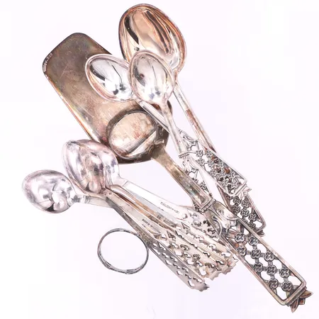 Bakelse/kaffebestick 13 delar modell Prinsess,Ceson,längd ca 12-20 cm,silver 830/1000. Vikt: 237 g