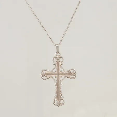 Kedja 70cm hänge "kors" 48mm 925/1000 Silver 8,7g.