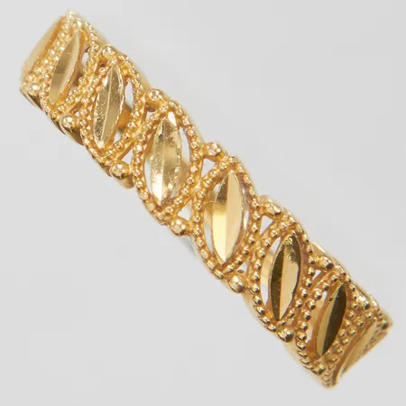 Ring stl17½, bredd 1-5mm, 18K Vikt: 2 g