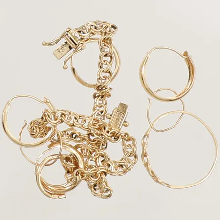 Diverse guld, defekt, skadat, 18K Vikt: 8,3 g