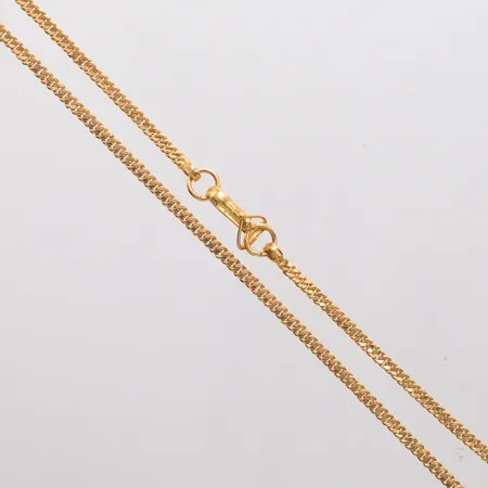 Kedja längd 47cm, bredd 2mm, 21K. Vikt: 10,6 g