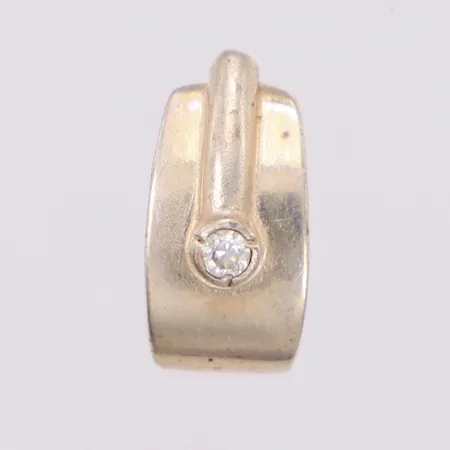 Hänge med vit sten längd 12,2mm, bredd 6mm, silver 830/1000 Vikt: 0,7 g