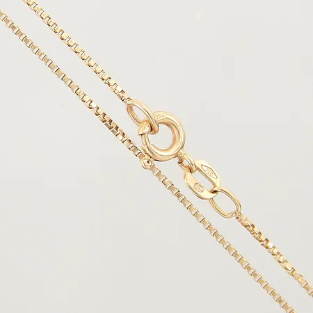 Kedja Venezia Balestra, längd 38,5cm, bredd 1mm, skev, 18K  Vikt: 2,1 g