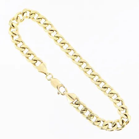 Armband Guldfynd Pansar längd 20cm bredd 6,5mm ihålig 18K.  Vikt: 10,7 g