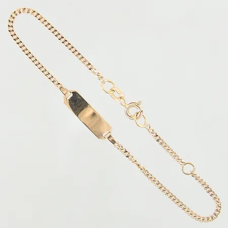 Armband Pansar med integrerad platta längd 16,5cm, bredd 2-5mm, 18K  Vikt: 2,6 g