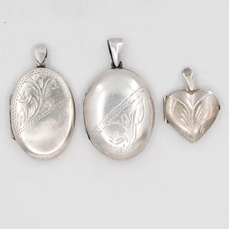 3 Hängen fotogömmor, mindre skador silver 925/1000 Vikt: 23,2 g