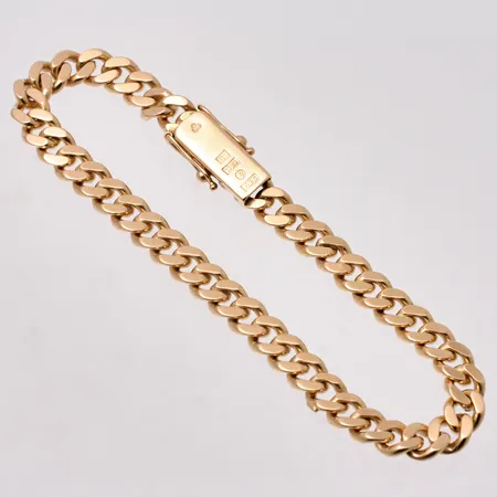 Armband 18cm Pansar bredd 5,8mm, Borgings Guldsmide 1965, 18K 20,75g.