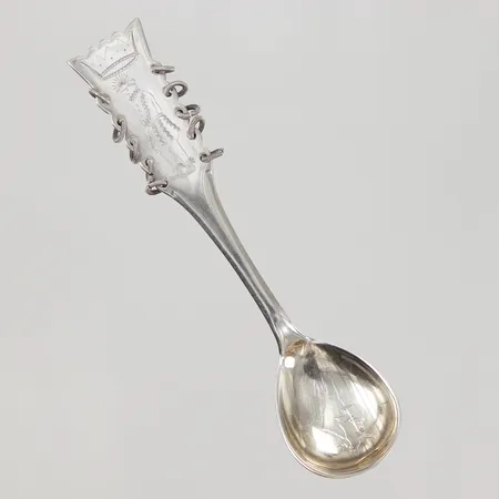 Kaffesked Same längd 9,2cm, gravyr, Cesons år 1966, 830/1000,  Vikt: 9,9 g