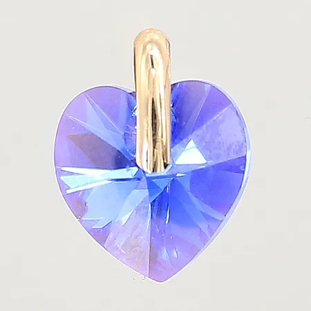 Hänge hjärta i plast, 11X10mm, 18K  Vikt: 0,6 g