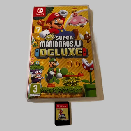 Spel Nintendo Switch New Super Mario Bros U Deluxe, kartong.