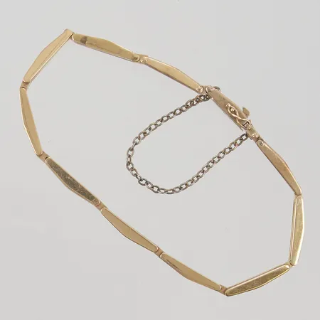 Armband 18,5cm bredd 3,7mm säkerhetskedja i oädel metall, 14K 9,8g.