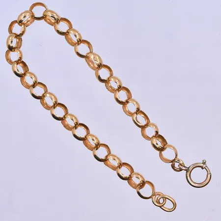 Armband Ärtlänk längd 21 cm, bredd 8 mm 18K. Vikt: 9,8 g
