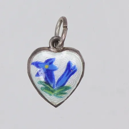 Hänge hjärta med emalj 10x16mm silver 830/1000 Vikt: 0,7 g
