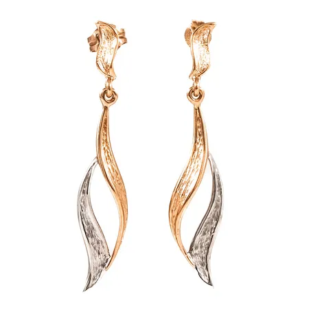 Örhängen hängande bredd 7,5mm, längd 40mm 14K 2,1g.