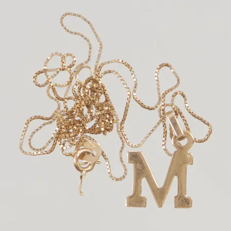 Kedja med hänge defekt, 18K 1,4g.