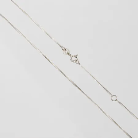 Kedja Pansar längd: 42,3-45,5cm, bredd: 1mm, något missfärgad, silver 925/1000 Vikt: 1,4 g