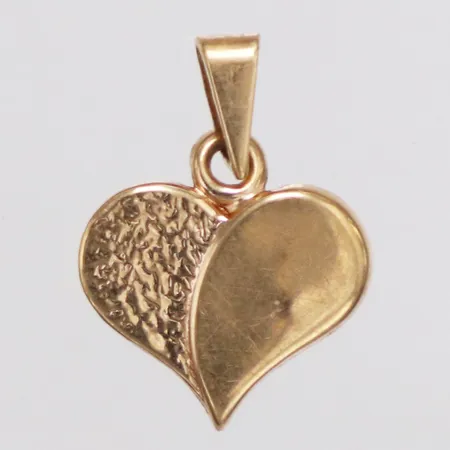 Hänge hjärta delvis mönstrad längd 15mm bredd 11,2mm 18K Vikt: 0,3 g
