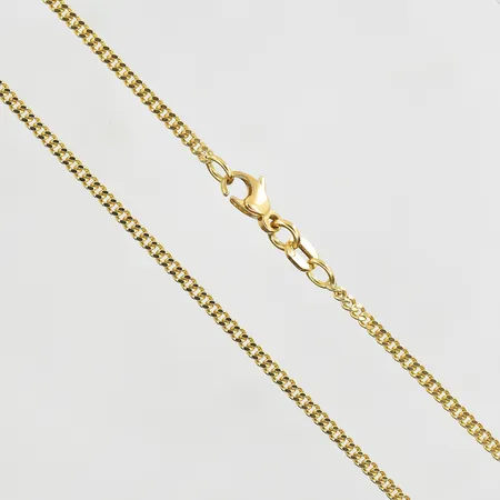 Kedja pansar längd 46½ cm, bredd 2 mm, 18K. Vikt: 6,3 g