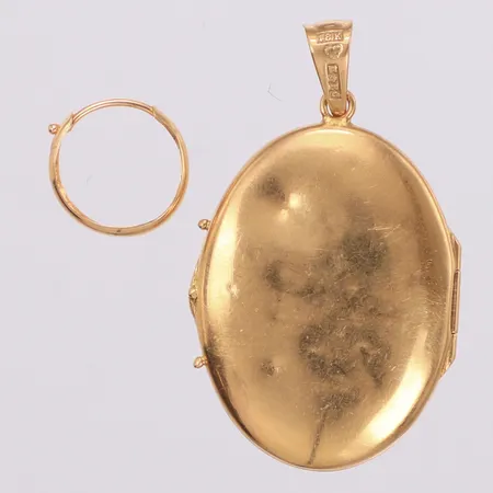 Hänge och örhänge defekt, gravyr, 18K  Vikt: 5,6 g