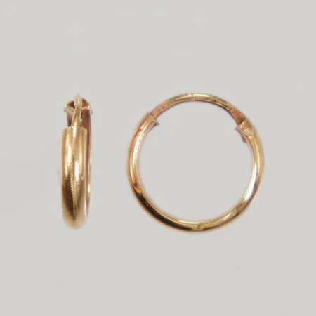 Ett par örhängen Creoler, Ø10mm, bredd 2mm, 18K Vikt: 0,5 g