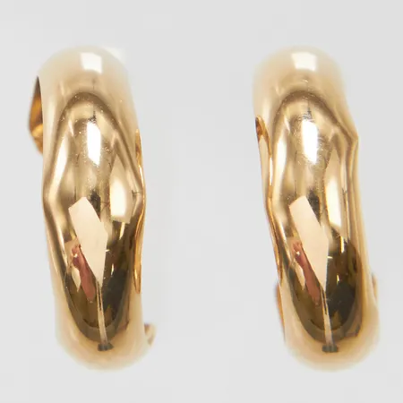 Örhängen creoler Øca.15mm, bredd: 4,5mm, GHA, buckliga, 18K Vikt: 0,9 g