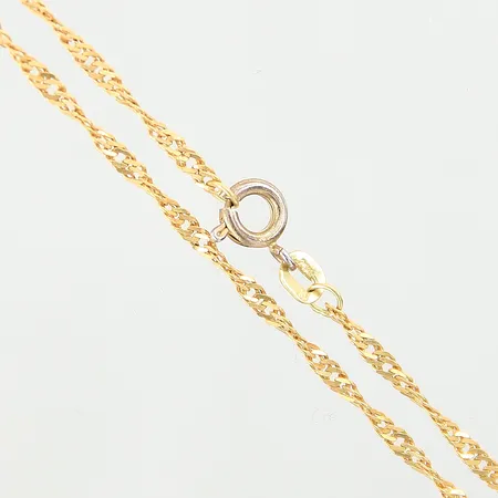 Kedja Singapore längd 51cm bredd 2mm lås i metall 21K  Vikt: 4,4 g