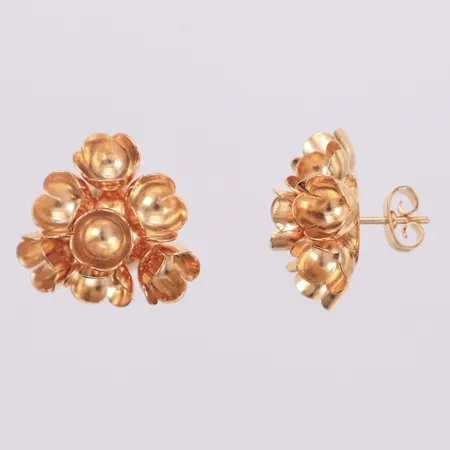 Örhängen med blommor, längd 20,6mm, bredd 22mm, 14K Vikt: 7,3 g