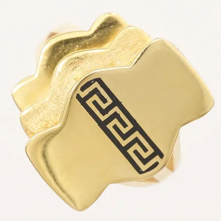 Ring med meanderdekor, stl:18¼, bredd 20mm, 21K Vikt: 5,3 g