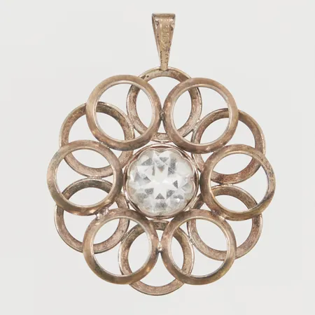 Hänge 52x43mm bergkristall 830/1000 Silver 10,0g.