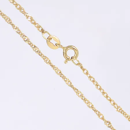 Halskedja längd 49cm bredd 1mm 18K Vikt: 2,3 g