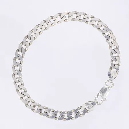 Armband pansarlänk längd 22cm bredd 7mm silver 925/1000 Vikt: 20,5 g