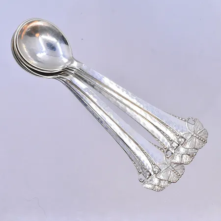 6 st skedar längd 11 cm, silver 830/1000. Vikt: 68 g
