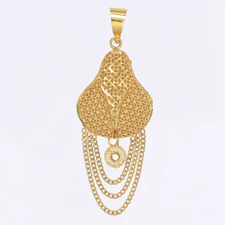 Hänge höjd 50mm inkl öglan 21K Vikt: 3,7 g