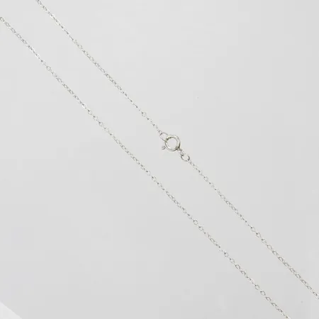 Kedja ankar längd ca 42cm, bredd 1mm, slitage vi lås, silver 800/1000  Vikt: 1,3 g