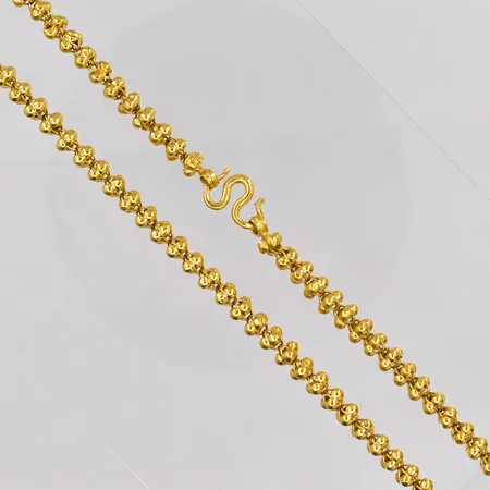 Collier thaiguld med kulor 2 Baht längd 48cm, bredd 5,4mm 23K Vikt: 30,4 g