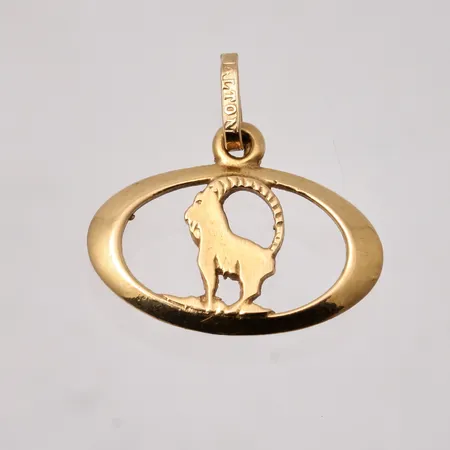 Hänge stenbock 18,4x18,9mm, 18K guld 1,18g.