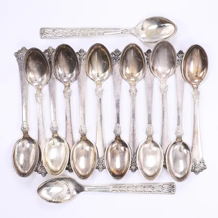 14 teskedar, silver 830/1000 Vikt: 163,7 g