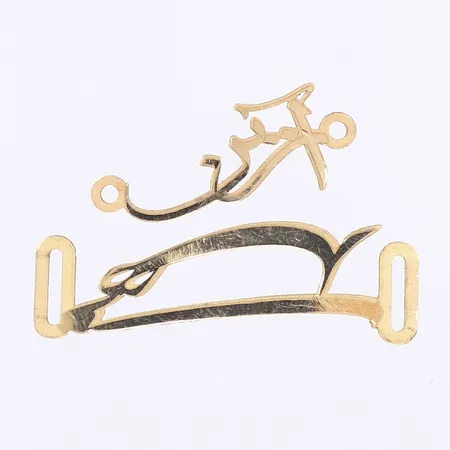 Diverse guld i form av två hängen 18K Vikt: 1,9 g
