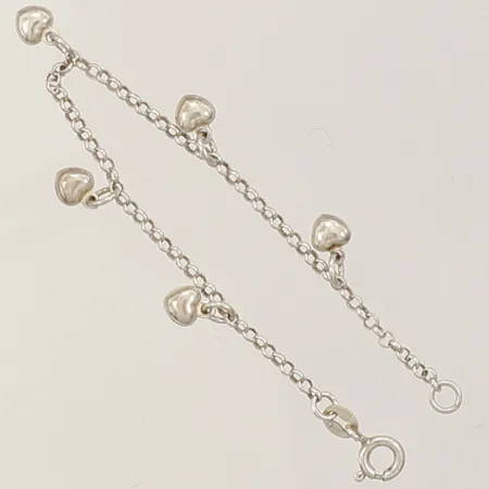 Barnarmband med berlocker längd 14cm, 925/1000 silver Vikt: 2,5 g