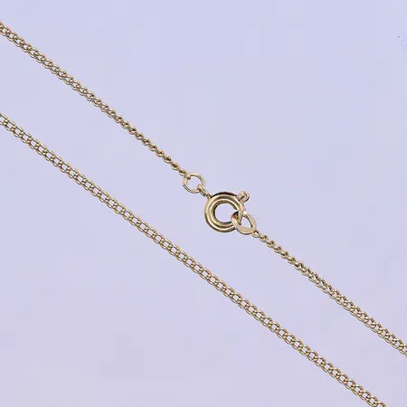 Kedja Pansar längd 48 cm bredd 1 mm, 18K. Vikt: 3,3 g