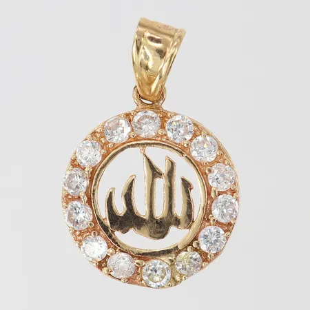 Hänge vita stenar ca Ø19mm, höjd med ögla ca 30mm 14K Vikt: 2,5 g