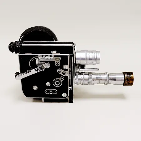 Filmkamera BOLEX H16, mekanisk, serienummer 218702, ej fullständigt genomgången, ej funktionstestad. Skickas med postpaket.