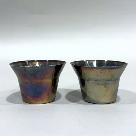 Supkoppar två stycken höjd ca 5cm Bertil Kempe, silver 925/1000 Vikt: 92,9 g