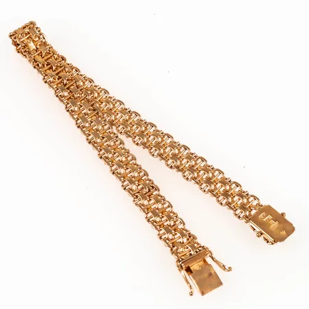 Armband X-länk med stav 20cm, bredd 8,5mm 18K 20,3g.