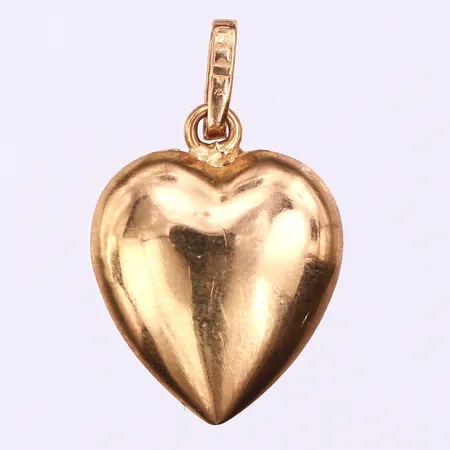 Hänge "Hjärta",höjd ca 19 mm,18k. Vikt: 1 g