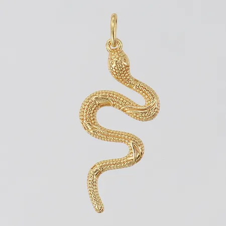 Hänge orm förgylld ca 29x12mm, 925/1000 silver Vikt: 1 g