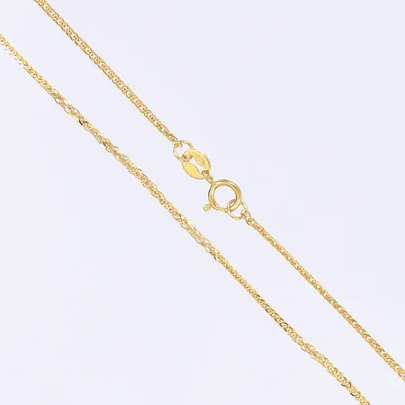 Halskedja längd 50cm bredd 1mm 21K Vikt: 2 g