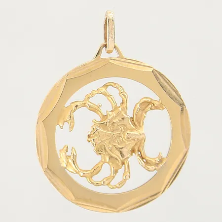 Hänge kräfta 38x30mm 18K  Vikt: 7,3 g